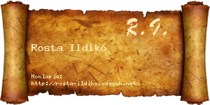 Rosta Ildikó névjegykártya