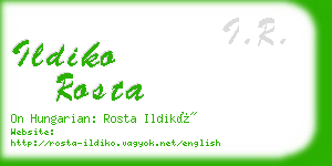 ildiko rosta business card